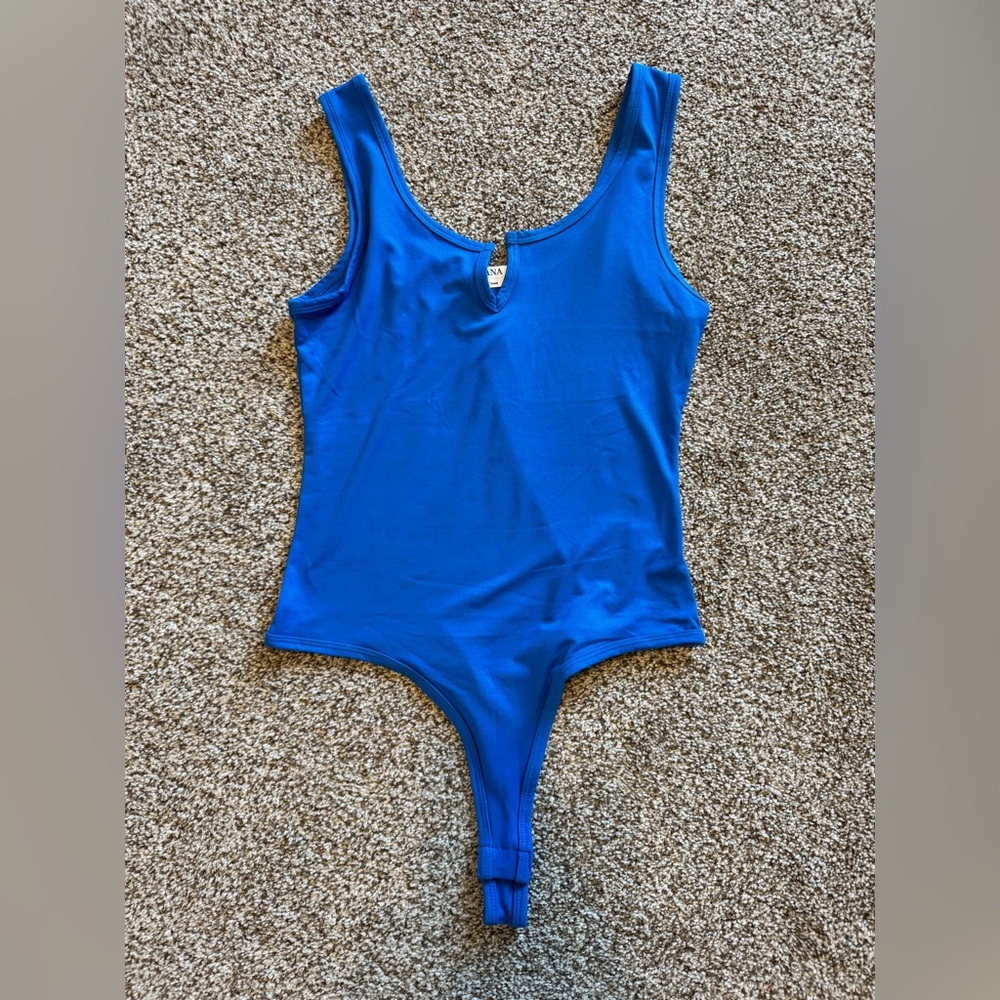 Zenana Premium Fitted Blue Sleeveless Tank Bodysuit